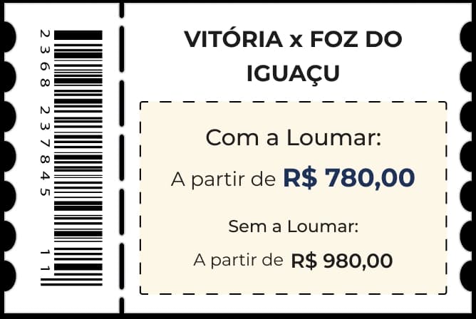 Ticket Vitória x Foz do Iguaçu